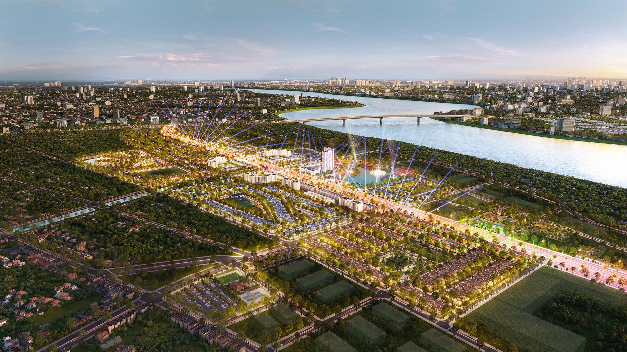 Eurowindow Light City nằm bên sông Mã và thuộc hành lang kinh tế Bắc – Nam