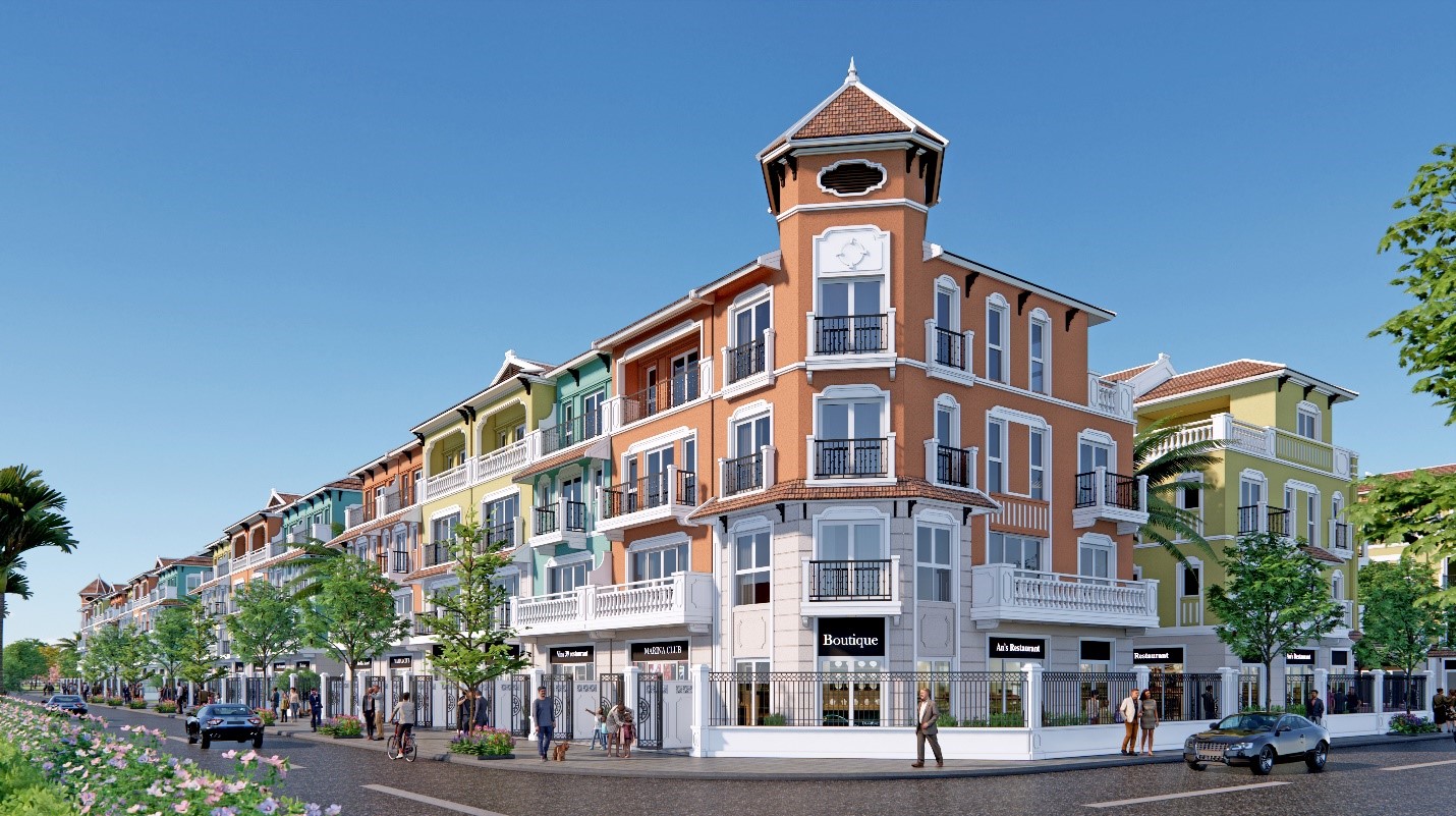 biệt thự kiến trúc Đông Dương tại phân khu Cầu Vồng