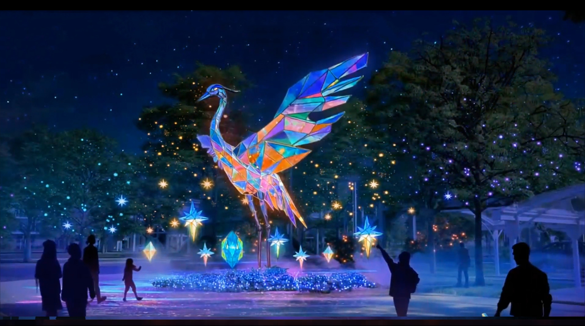 Đại lộ Ánh sáng tiên phong tại Việt Nam kể chuyện di sản bằng công nghệ 3 Chim Tiên khổng lồ